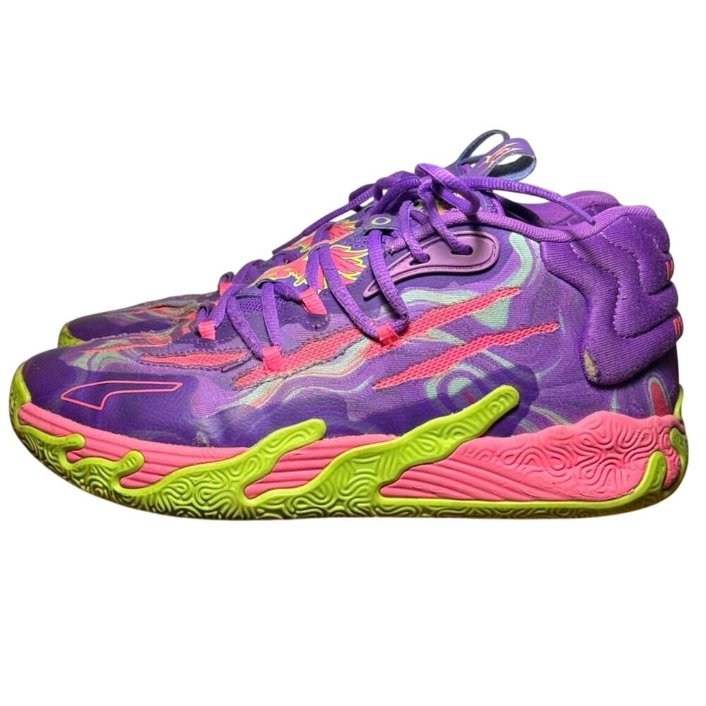 PUMA MB.03 Toxic LaMelo Ball Purple Green 378916-01 Mens Size 9 Basketball Shoes